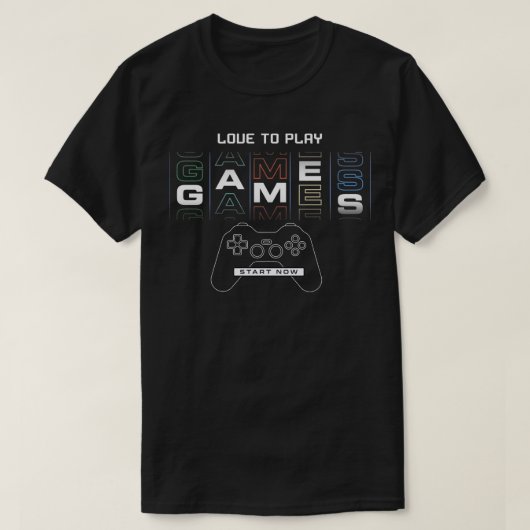 Speel games als gamerspeler t-shirt (Design voorkant)