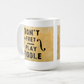 Speel geen brutale Violin Gift Koffiemok (Voorkant links)