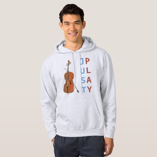 Speel gewoon de Cello Hoodie (Voorkant volledig)