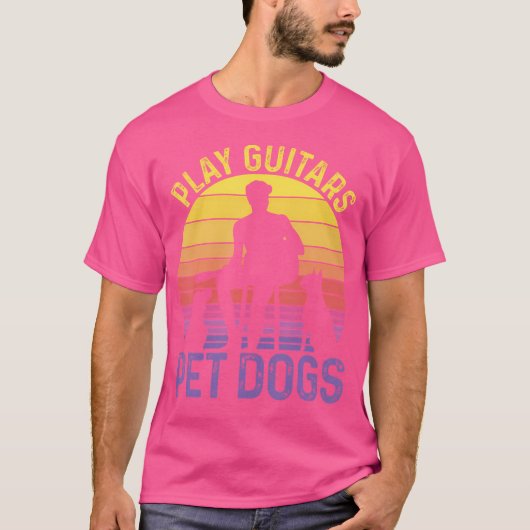 Speel gitaarspelen met Honden Guitar T-shirt (Voorkant)