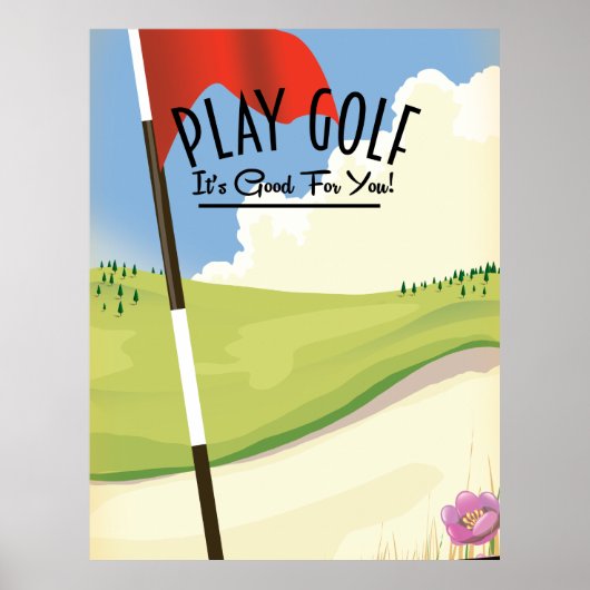 Speel Golf! Het is goed voor je! Poster (Voorkant)