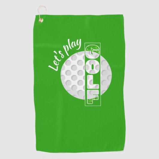 Speel Golf Split Afbeelding golfbal Golfhanddoek (Voorkant)