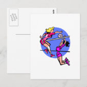 Speel hard briefkaart (Voorkant / Achterkant)