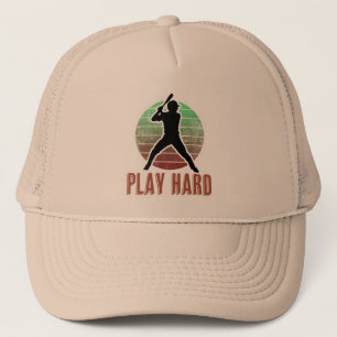 Speel hard honkbal trucker pet