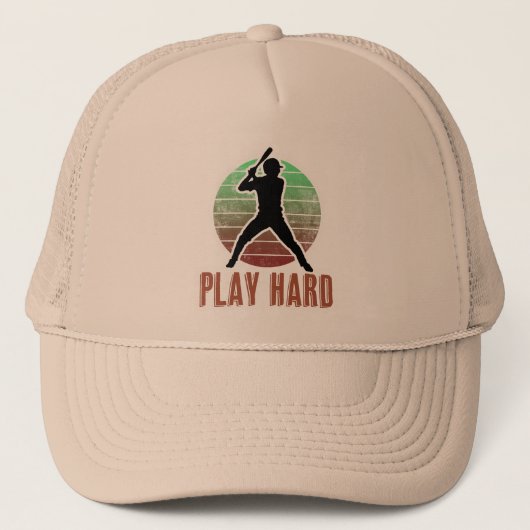 Speel hard honkbal trucker pet (Voorkant)