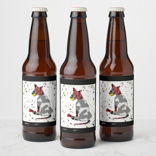 Speel Hard, leeg Bier Etiket (Flessen)