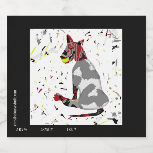 Speel Hard, leeg Bier Etiket (Enkel label)