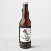 Speel Hard, leeg Bier Etiket (Voorkant)