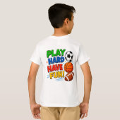 🎮 Speel Hard Leuk Kind Geschenk ⭐ T-shirt (Achterkant volledig)
