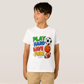 🎮 Speel Hard Leuk Kind Geschenk ⭐ T-shirt (Voorkant volledig)