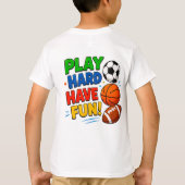 🎮 Speel Hard Leuk Kind Geschenk ⭐ T-shirt (Achterkant)