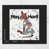 Speel Hard, naam en stijl Bier Etiket (Enkel label)