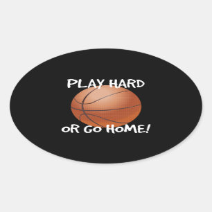 Speel hard of ga naar Home Basketball Ovale Sticker