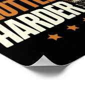 Speel Hard Shuttle Harder Badminton Player Shuttle Poster (Hoek)