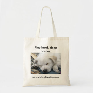 Speel hard, slaap harder tote bag