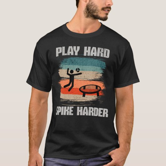 Speel Hard Spike Harder Spikeball T-shirt (Voorkant)