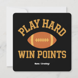 Speel Hard, Win Punten Retro Game Day Sporten Kaart