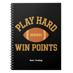 Speel Hard, Win Punten Retro Game Day Sporten Notitieboek