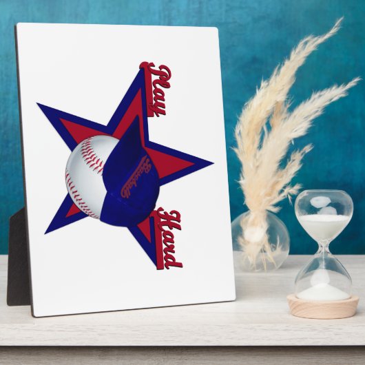 Speel Harde Softball en Pet Plaque Fotoplaat (Zijkant)