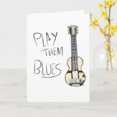 Speel hen Blauw - Wenskaart Kaart (Gele Bloem)