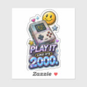 Speel het alsof het 2000 is sticker (Vel)