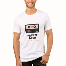 Speel het hard Retro cassette Premium Tri-Blend