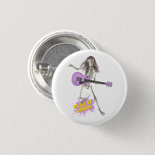 Speel het hard! ronde button 3,2 cm (Voorkant /achterkant)