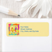 Speel het Kleine Gele Adres van de Terugkeer van d Etiket (Insitu)