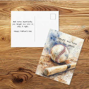Speel het spel Baseball Vaderdag Briefkaart