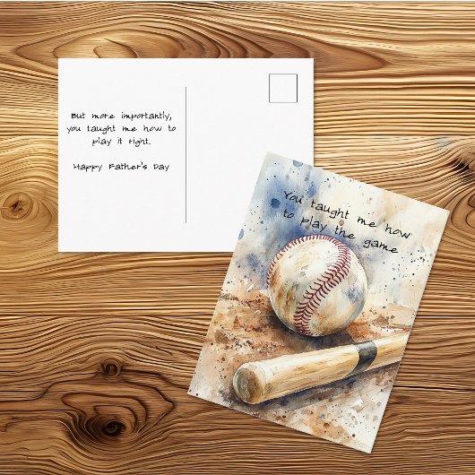 Speel het spel Baseball Vaderdag Briefkaart
