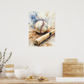 Speel het spel honkbal poster (Keuken)