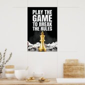 Speel het spel om de regels te breken - Motivatie Poster (Keuken)
