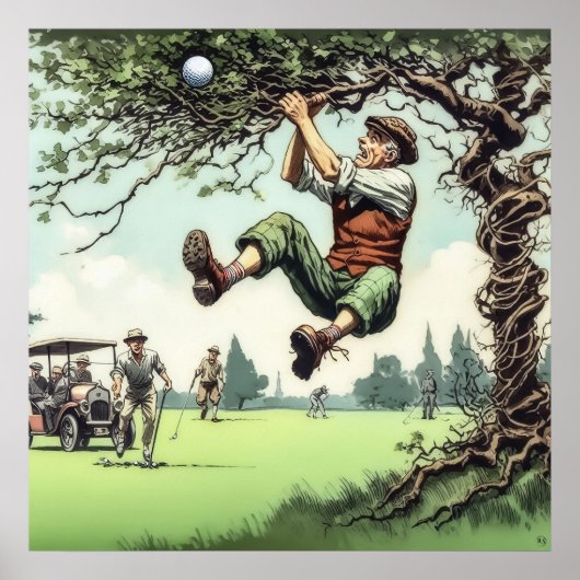 Speel het waar het ligt - Golf Art Print (Voorkant)