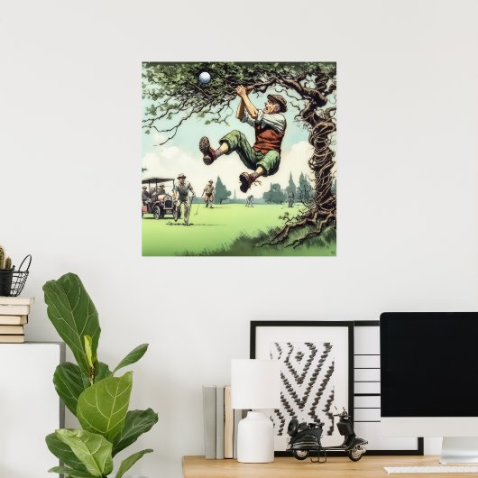 Speel het waar het ligt - Golf Art Print (Thuiskantoor)