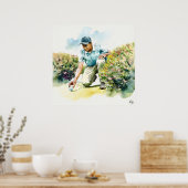 Speel het waar het ligt - Golf Art Print (Keuken)