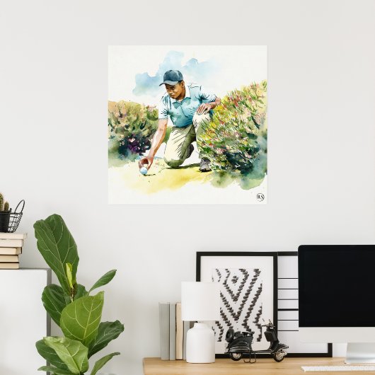Speel het waar het ligt - Golf Art Print (Thuiskantoor)