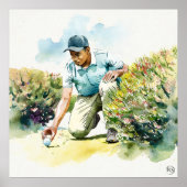 Speel het waar het ligt - Golf Art Print (Voorkant)