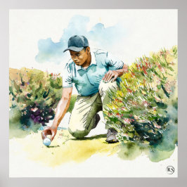 Speel het waar het ligt - Golf Art Print