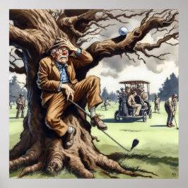 Speel het waar het ligt - Golf Art Print