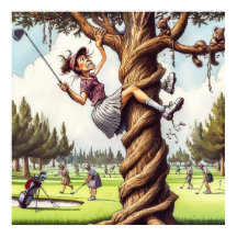 Speel het waar het ligt - Golf Art Print