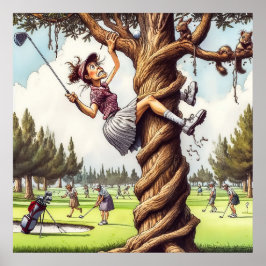 Speel het waar het ligt - Golf Art Print