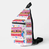 Speel Iets Cools Muziek Mixtape Kunst Leuk Sling Bag (Rechterhoek)