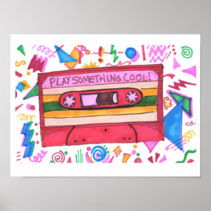 Speel iets met Cool Fun Music Mixtape Art Poster