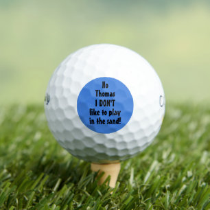 Speel in het zand Citaat Grappige gepersonaliseerd Golfballen