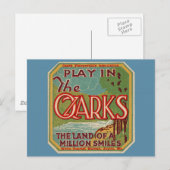 Speel in OZARKS Arkansas Missouri Briefkaart (Voorkant / Achterkant)