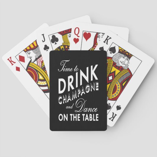 Speel Kaarten Tijd aan Drink Champagne (Achterkant)