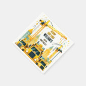 speel kinder Eenvoudige bouwwagens 5de geboortedag Servet (Hoek)