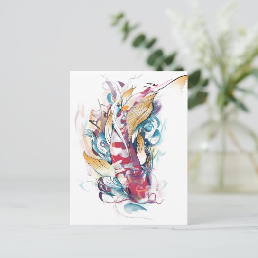 Speel Koi Briefkaart (Staand voorkant)