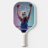Speel. Lach. Win! – Minimaal Kawaii Pickleball Pad Paddle (Achterkant)