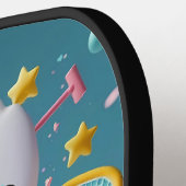 Speel. Lach. Win! – Minimaal Kawaii Pickleball Pad Paddle (Links Detail)